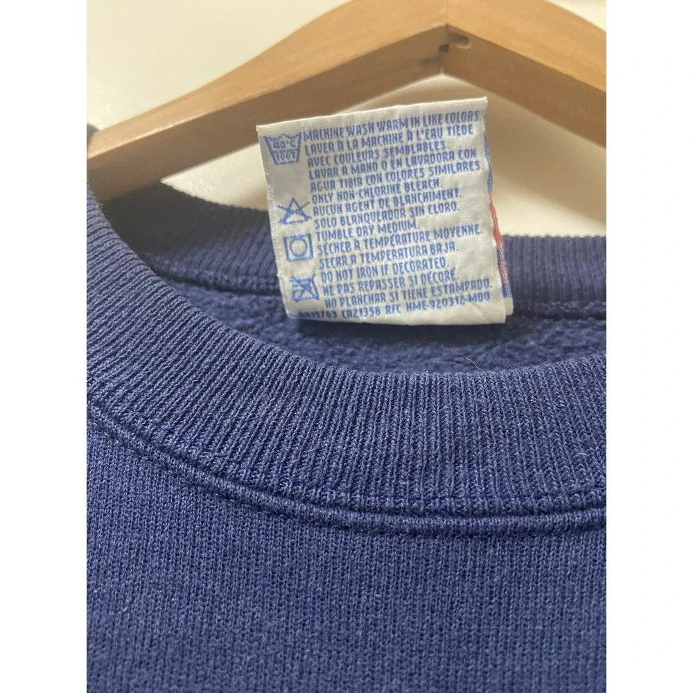 VTG Disney Mickey‎ Mouse Original Navy Blue Crewneck Sweatshirt Pullover L 90s